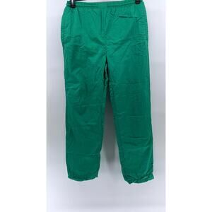 CHILI PEPPER Men's Vintage Green Nylon Drawstring Pull-On Lined Pants SZ L